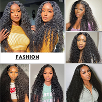 Extensions de cheveux humains à clipser invisibles et sans couture, qualité 12A, ondulation profonde, cuticules alignées, 7 pièces