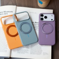 Coque de téléphone magnétique à points multicolores avec support et attraction magnétique pour iPhone 17 Pro Max