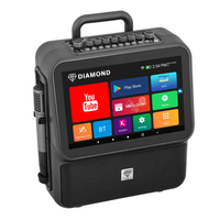 Mesin Karaoke Pintar Multifungsi Diamond Patent Dual 4'' Woofer Bertenaga 180W Isi Ulang dengan Layar Lirik 13.3''