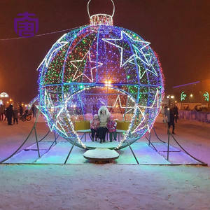 Arco de luces LED con bolas de Navidad, personalizado para exteriores e interiores, diseño impermeable IP65 para eventos, bodas y festivales. - Product Image 4