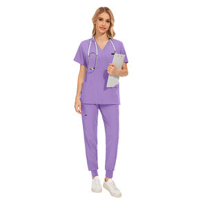Conjuntos <span class=keywords><strong>de</strong></span> Uniformes Médicos Niaahinn 2025 para Mujer, Venta al por Mayor, Tela <span class=keywords><strong>de</strong></span> Lana Peinada, Elástica en 4 Direcciones, Fabricante <span class=keywords><strong>de</strong></span> Conjuntos <span class=keywords><strong>de</strong></span> Uniformes Médicos Personalizados - Product Image 3