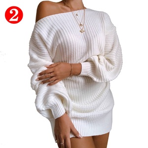 S109009 oltre 10 colori di moda Casual donna donna maglione <span class=keywords><strong>oversize</strong></span> maglioni vestito <span class=keywords><strong>in</strong></span> <span class=keywords><strong>maglia</strong></span> Sexy spalle - Product Image 3