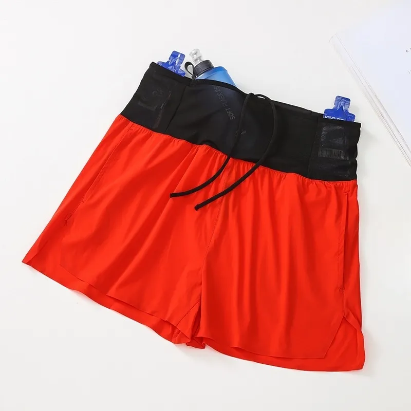 Men s 4 Way Stretch Sports Shorts with Heat Press Hem and Pockets