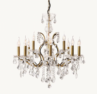 Lustre en cristal Empire Luxury, en fer forgé, pour salon, salle à manger, villa, duplex, mariage, hôtel