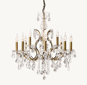 Lámpara Colgante <span class=keywords><strong>de</strong></span> Cristal <span class=keywords><strong>de</strong></span> Lujo Estilo Empire, Araña <span class=keywords><strong>de</strong></span> Cristal y Hierro Forjado para Sala <span class=keywords><strong>de</strong></span> Estar, Comedor, Villa, Dúplex, Bodas, Hotel - Product Image 6