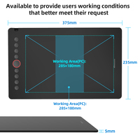 Tablero de pintura de diseño profesional 10moons I6 con lápiz óptico sin batería, bolígrafo digital, tableta de dibujo gráfico