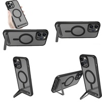 Casing Magnetik Tahan Lama dengan Penyangga untuk iPhone 11 12 13 14 15 16 Pro Max 17 Air Plus, Aksesoris Ponsel Grosir