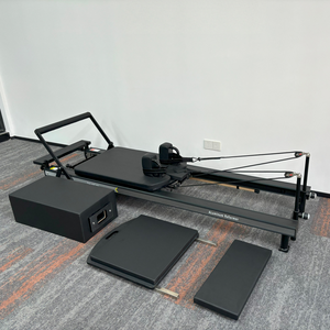 Máquina Reformer Portátil Comercial y Personal, Cama de Ejercicio de Aluminio Blanca con Patas Cortas para Entrenamiento de Equilibrio, Modelo Eleven-cm-re001, para Yoga y Ejercicio Corporal - Product Image 3