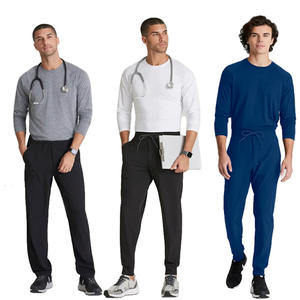 Nuova <span class=keywords><strong>Serie</strong></span> di Divise Mediche da Uomo alla Moda con Tessuto Jersey Traspirante e Opzione Logo Personalizzato - Product Image 1