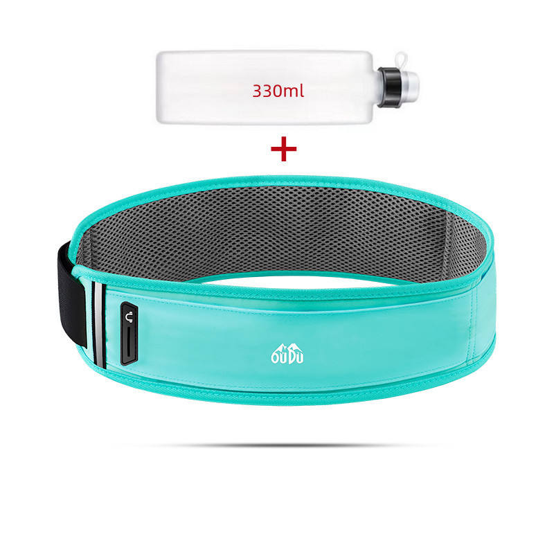 Azul celeste + botella de agua - talla grande para cintura [80-115cm]