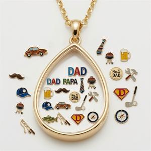 Nuevo Kit DIY de Collar de Cristal Abierto y Cerrado, Diseño Hueco con Función de Apertura, Joyería de Cobre Colorida para el Día del Padre, DAD - Product Image 1