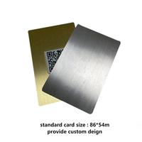 Carte de visite professionnelle en métal NFC programmable 13,56 MHz avec puce de contrôle d'accès invisible 215, noir mat/or brossé/argent brossé pour hôtels
