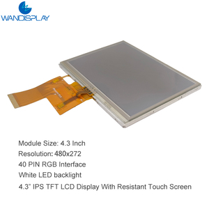 완디스플레이 IPS <span class=keywords><strong>LCD</strong></span> 4.<span class=keywords><strong>3</strong></span> 인치 터치 스크린 TFT 4.<span class=keywords><strong>3</strong></span> 인치 480X272 디스플레이 모듈 - Product Image 4