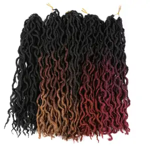 Vmae дешевой цене Gypsy Locs 18 дюймов 24 шт./упак. 1B/ошибки в двух цветная афро кудрявый локон страсть волосы в косичках