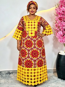 <span class=keywords><strong>Robe</strong></span> africaine brodée cirée pour femme, Boubou de luxe, <span class=keywords><strong>Robe</strong></span> de cérémonie turque, <span class=keywords><strong>Robe</strong></span> de soirée, <span class=keywords><strong>Robe</strong></span> de mariage et de fête en <span class=keywords><strong>Bazin</strong></span> Riche au design riche - Product Image 4