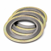 Joint spiralé en bande métallique en V de technologie avancée SS321 rempli de graphite avec butée de compression pour systèmes vapeur