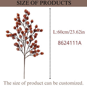 Spray e picconi a bacca smerigliata arancione personalizzabili per la decorazione <span class=keywords><strong>dell</strong></span>'<span class=keywords><strong>albero</strong></span> di Natale realistici ornamenti per le vacanze in tessuto - Product Image 2