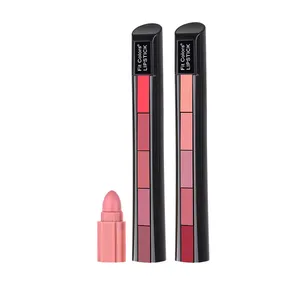 Nieuwe Matte 5 Kleur Lipstick Combinatie 5 Stukken Matte Fluwelen Kleur Anti-aanbak Cup Private Label Lipgloss Lippenstift