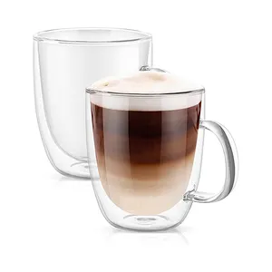 CYPRUS Double Walled Heatproof Glass Mug- Large capacity 500 ml, 16 fl. oz capacity