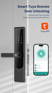 Cerradura Inteligente WiFi con Huella Dactilar TYSH Tuya/TTlock para Puertas de Madera con <span class=keywords><strong>Puerto</strong></span> de Carga de Emergencia para Apartamentos, <span class=keywords><strong>Hoteles</strong></span> y Hogares - Product Image 4