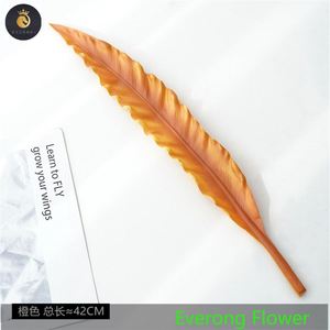 EV T116 Wholesale Price Single Artificial Green Fern Leaves Real Touch PU Greenery Hotel Decoration - Product Image 4