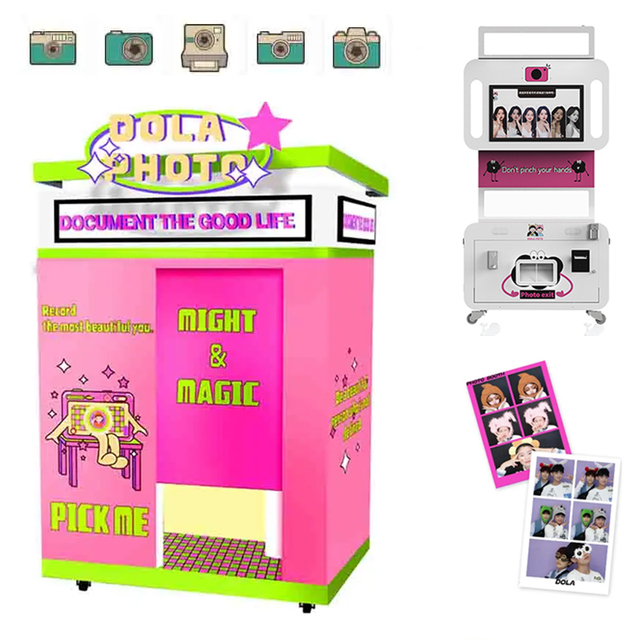 Customization Photo Booth Shell,Instant Print Photobooth Selfie Passport Id Picture Station Digital Stand Photo Booth