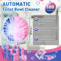 Nettoyant WC Automatique Rose et Bleu Parfum Fleur de Rose – Environ 60 000 Utilisations – Élimine les Taches – Produit de Nettoyage de Cuvette de Toilettes