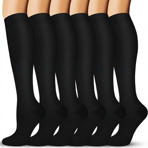 Calcetines de compresión deportivos de punto estampados 100% algodón para otoño, talla grande, unisex, para pantorrillas anchas, 15-20 mmHg, al por mayor - Product Image 3