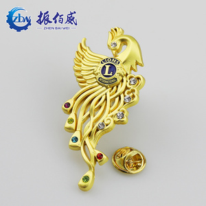 Nouvelle mode en métal <span class=keywords><strong>phoenix</strong></span> lion logo club diamant insigne de revers de personnalisation - Product Image 4
