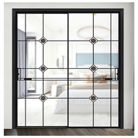 Porte coulissante en verre trempé double Ti-Mg à contrôle climatique, qualité muséale, 45-55% HR, filtre UV, antivol, pour intérieur, hôpital, extérieur