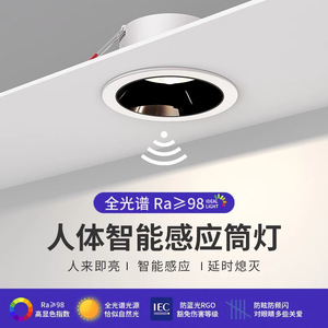 Downlight LED encastré sans cadre de 75 mm, spectre complet, protection des yeux, anti-éblouissement, pour salon, chambre à coucher - Product Image 5