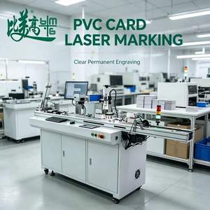 Machine de marquage laser à fibre pour cartes intelligentes avec module de lecture/écriture RFID pour l'inspection stable et automatique du codage des données des cartes sans contact - Product Image 1