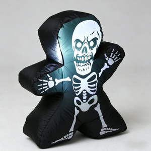 Modèle gonflable personnalisable de 60 cm, nouvelle décoration d'Halloween d'horreur, citrouille et squelette, pour événements et fêtes en extérieur - Product Image 3