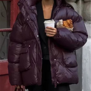 Giacche Imbottite Semplici da Donna, Vendita Migliore, Cappotti <span class=keywords><strong>Invernali</strong></span> Casual Spessi e <span class=keywords><strong>Caldi</strong></span> con Zip Oversize - Product Image 1