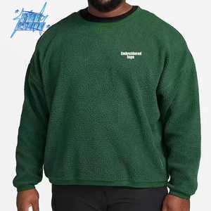 制造商定制高品质冬季休闲复古宽松羊毛/羊绒刺绣印花领口口袋长袖男装 - Product Image 3