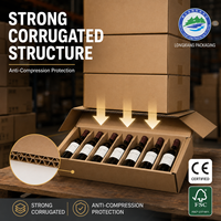 Boîtes d'emballage personnalisées en carton ondulé pour spiritueux, boîtes pliables en carton pour champagne, whisky, verres à vin, parfums