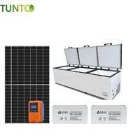 Congélateur coffre solaire hors réseau 24VDC 1280L 1680L à 3 portes, économique, pour usage commercial