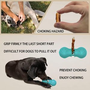 <strong>Bully</strong> <strong>Stick</strong> Holder <strong>for</strong> <strong>Dogs</strong> Lightweight &amp; Portable Chew Holder Prevent Choking Safety Device (Green Large) - Product Image 2
