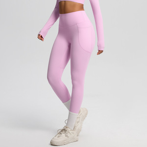 Pantalones de Fitness de cintura alta sin costuras para mujer, mallas de Yoga de compresión transpirables para gimnasio, Pilates, uso diario - Product Image 1