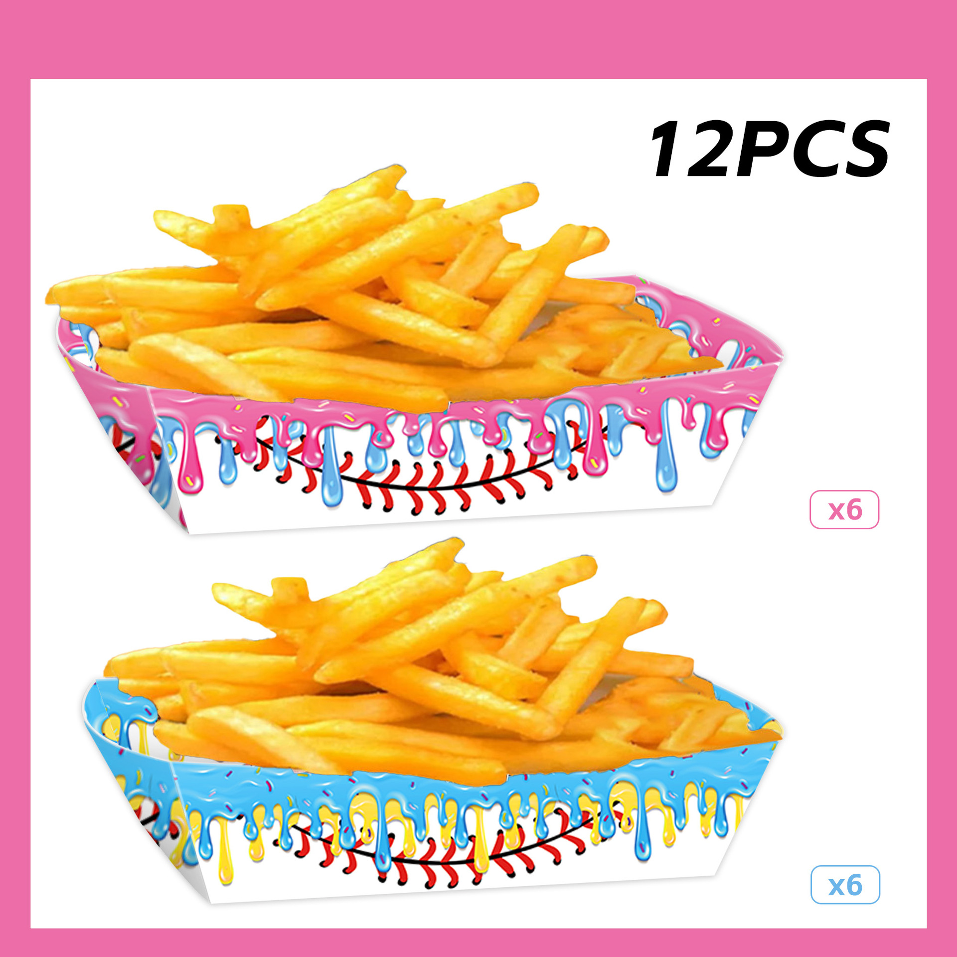 Boîte à frites blanche - 12 unités