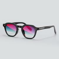 Gafas de Sol Redondas de Lujo Personalizadas 2026, Montura Completa, Transparentes, Negras, Vintage, Unisex, Lentes de PC Coloridas, Protección UV400, para Exteriores, Más Vendidas