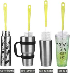 16inch 3-Pack Narrow Neck Plastic Bottle <b>Cleaning</b> <b>Brush</b> Long and Slim Flask Thermos Cleaner <b>for</b> Beer Wine Sport <b>for</b> Brewing - Product Image 3