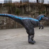 Costume de dinosaure Velociraptor 3D grandeur nature 2026 pour spectacle sur scène Jurassic, parc d'aventure, musée