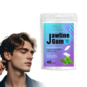Étiquette personnalisée Jawline <span class=keywords><strong>Gum</strong></span> 13X Supports plus durs Obtenez un visage défini <span class=keywords><strong>Chewing</strong></span>-<span class=keywords><strong>gum</strong></span> dur Supplément végétalien 40 gommes - Product Image 1