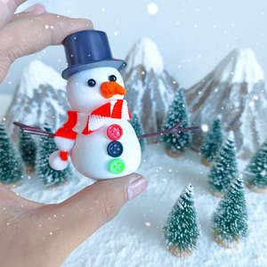 Set di 4 Kit Artigianali Natalizi con Pupazzi di Neve, Giocattoli in Argilla Espansa ad Asciugatura all'Aria per Eventi Invernali Natalizi, Regalo di Natale - Product Image 2