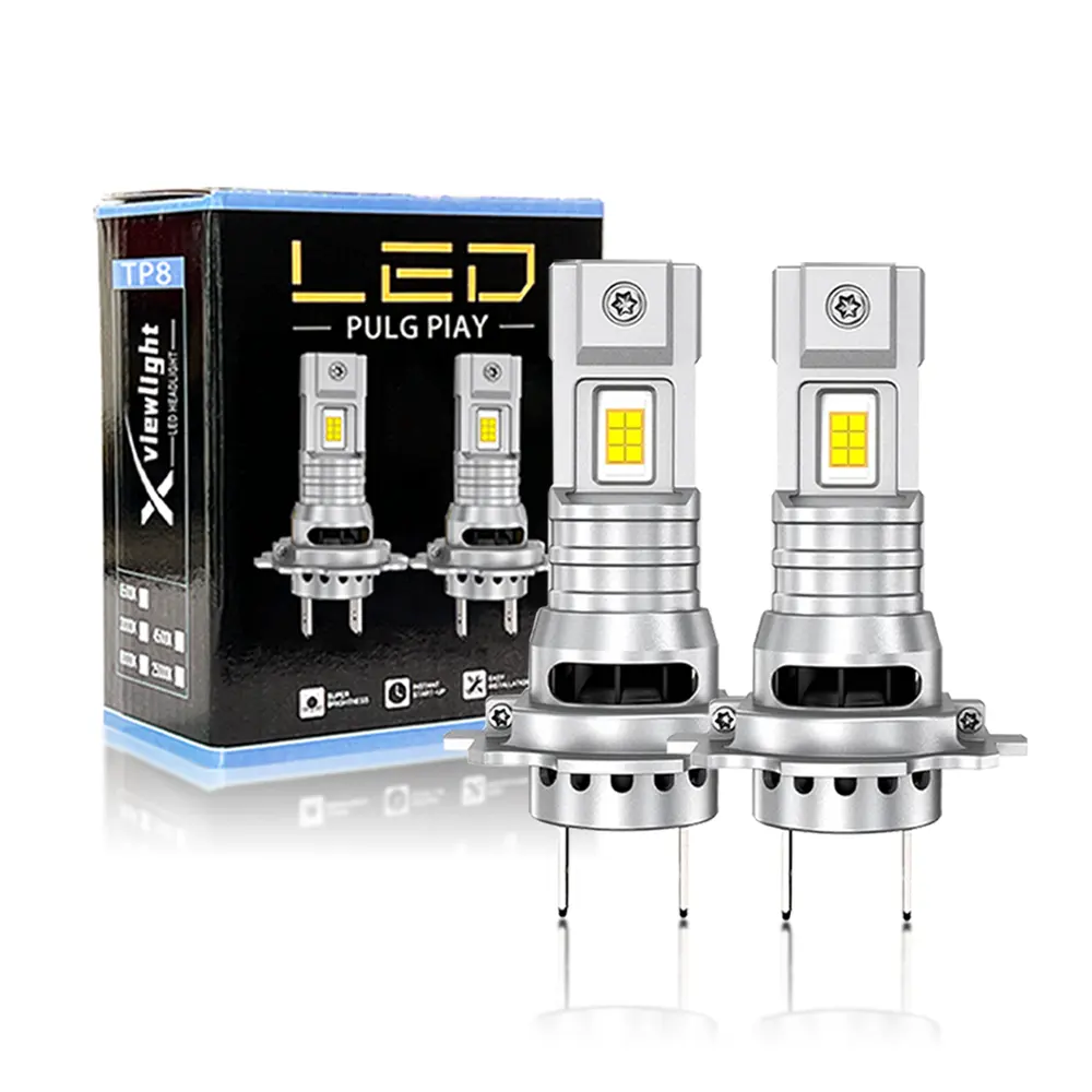 Plug and play TP8 60W Led Car Light Mini Size Fan H11 H7 LED Headlight Bulb 9005 9006 9012 H4 CSP 3570 Car LED Light Fog Lamps