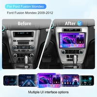 Lecteur DVD de voiture Android 10 pouces avec écran tactile, GPS, Carplay, BT, remplacement pour Fusion Mondeo Mustang 2009-2012