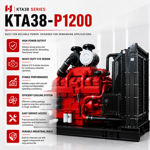 <span class=keywords><strong>Moteur</strong></span> diesel CUMS KTA38-P1200 <span class=keywords><strong>V12</strong></span> 37,7 L 809 kW 1500 tr/min, unité de pompage d'eau à démarrage électrique pour la lutte contre les incendies et le drainage - Product Image 3