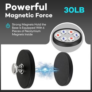 Aimant de fixation anti-rayures recouvert de caoutchouc de 1/4 pouce pour caméra, adhésif puissant 30 LBS, aimants à base magnétique avec <span class=keywords><strong>plaque</strong></span> <span class=keywords><strong>d</strong></span>'<span class=keywords><strong>immatriculation</strong></span> magnétique - Product Image 4