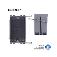 Boîtier de jonction électrique en PVC BAREP homologué ETL, 1 module, neuf, UL94 V0, pour norme américaine, OEM SN22X